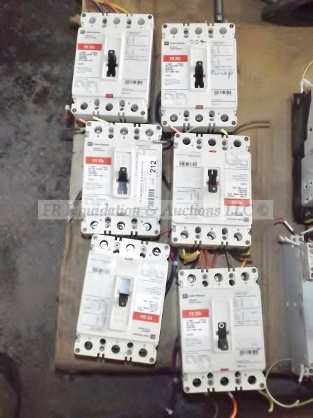 lot 212 image: Cutler Hammer circuit breakers