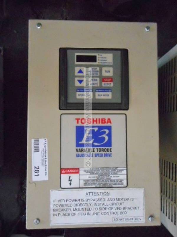 lot 281 image: Toshiba Adjustable speed drive