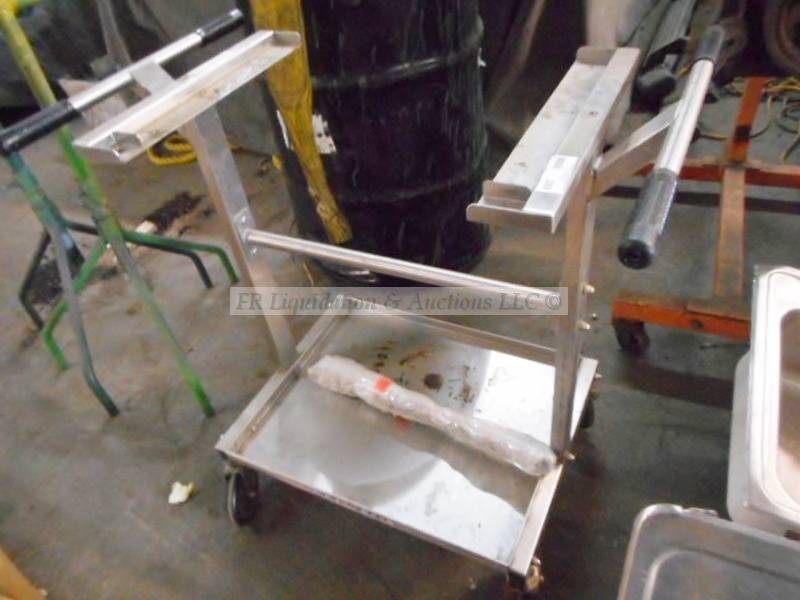 lot 289 image: Stainless steel medical cart