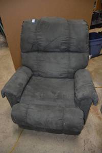 lot 17 image: Plush Gray Recliner by Delta Furniture