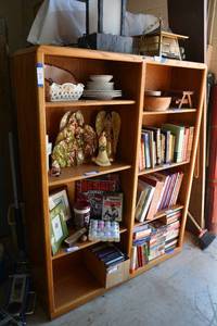 lot 42 image: Solid Wood Display Cabinet - 4Ft W x 1Ft D x 5Ft H CONTENTS SOLD SEPARATELY