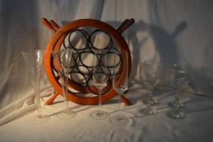 lot 91 image: Wine Rack and Wine Glasses and Champagne Flutes