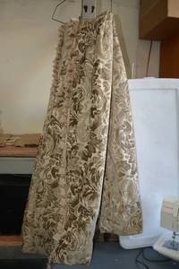 lot 130 image: Two 7.5Ft. Tassel Draperies, Curtains have 5 Rod Hoop