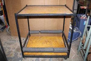 lot 148 image: Rolling 2-Tiered Cart, 37 x 30 x 39H