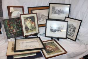 lot 74 image: Collection of Artwork and Prints Includes Pets by G.S. Knowles, Limited Edition Prints, Bath time by A.J. Epley, Fabric Design and More