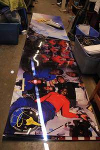 lot 45 image: Nasa Space Advertisement Banners 14 Feet Long x 40 Tall