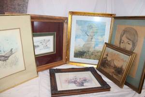 lot 108 image: Artwork Limited Edition Prints, Monet Print, Pencil Sketch signed by artist