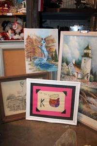 lot 118 image: Artwork Large Lighthouse Print, Signed Limited Edition of Fina Gas Store and More