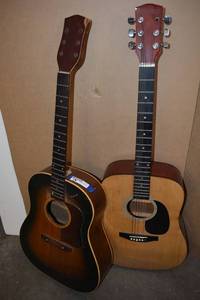 lot 197 image: 2 Guitars as shown, One is by Main Street