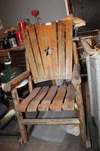 lot 434 image: Wooden Rocking Chair with Star on Back