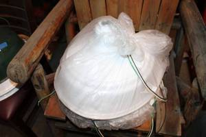 lot 250 image: Light Fixture Canopies - 2 Total White still in packaging