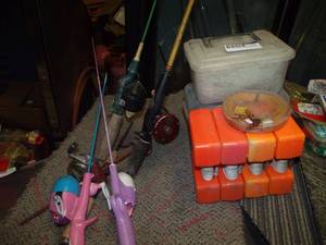 lot 296 image: Fishing Lot Lures, Fishing Poles