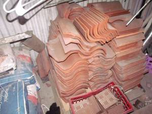 lot 499 image: Pile of Mexican Clay Roofing Tiles