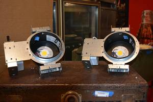 lot 20 image: Pair of Round Recessed Lights by Indy - still in Box