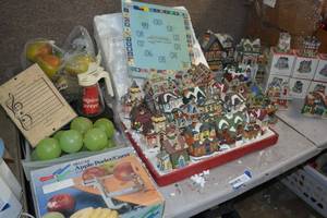 lot 363 image: Christmas Village, Apple Corer, Plastic Fruit and More