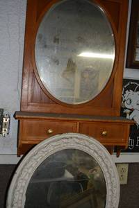 lot 378 image: Framed Oval Wall Mirrors