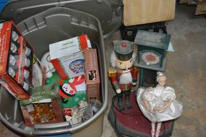 lot 395 image: Nutcracker Clock, Musical Light Show String, Christmas Tree Topper and More