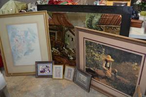 lot 397 image: Wall Artwork Including Homer The Whittling Boy as shown