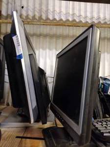 lot 404 image: Electronics HP EliteDisplay E221 Monitor, Envision LCD Monitor, and Emerson LCD TV