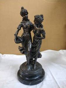 lot 521 image: Girls Walking Statue