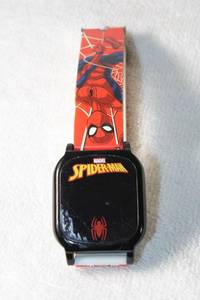 lot 257 image: Jewelry Marvel Spider Man Accutime digital watch Model SPD4692CT w character silicone band