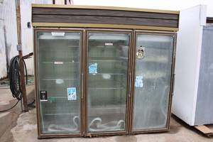 lot 36 image: 3-Door Merchandiser Refrigerator Cooler