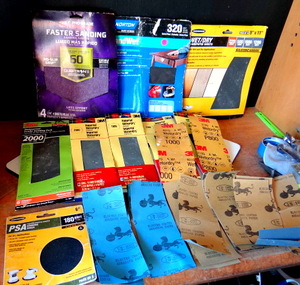 lot 53 image: ASSORTMENT OF SANDPAPER AS SHOWN