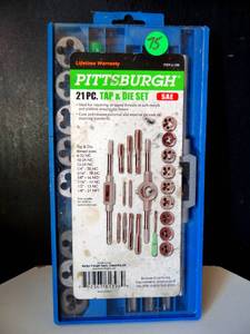 lot 75 image: PITTSBURGH 21 Pc TAP & DIE SET (1 MISSING)