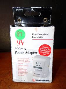 lot 87 image: RADIOSHACK 273-1770 AC ADAPTER 9V 800mA CLASS 2 TRANSFORMER