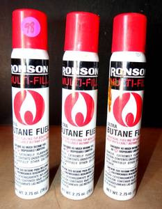 lot 98 image: LOT OF 3 - RONSON BUTANE FUEL