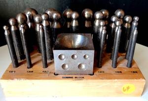 lot 64 image: Doming Block and Punch Set, 25 Piece