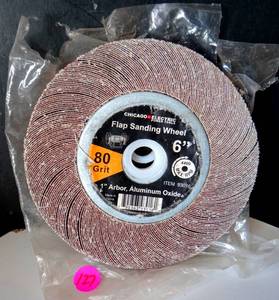 lot 127 image: CHICAGO ELECTRIC 80 GRIT FLAP SANDING WHEEL - 6