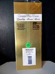 lot 132 image: CREATE WITH METAL BRASS SHEET - 4 X 10 - NEW