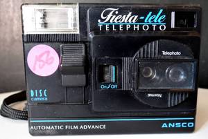 lot 156 image: vintage ANSCO FIESTA -TELE TELEPHOTO  DISC CAMERA