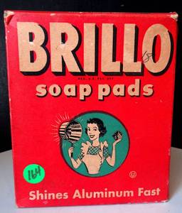 lot 164 image: VERY RARE - UNOPENED 1949 BRILLO SOAP PADS - ORIGINAL