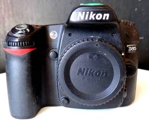 lot 167 image: Nikon D80 Digital SLR Body Only Camera - Black