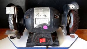 lot 177 image: WISDOM 29-BG6-1 BENCH GRINDER & WIRE BRUSH - WORKS