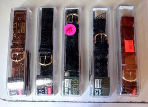 lot 198 image: NEW - GUESS WATCH BANDS 18mm - RETAIL $13.50 EACH (5X$)
