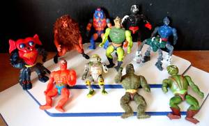 lot 207 image: RARE - MASTERS OF THE UNIVERSE ACTION FIGURES INCLUDING GRIZZLOR, MOSS MAN, & BLADE