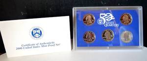 lot 213 image: 2000 UNITED STATES PROOF QUARTER RELEASE SET