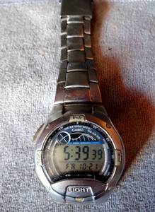 lot 258 image: Casio W753 Digital Sports Watch w Moon & Tide Data - WORKS