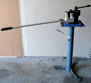 lot 282 image: UB-70 UNIVERSAL BENDER WITH CENTRAL MACHINERY BENCH STAND $$$