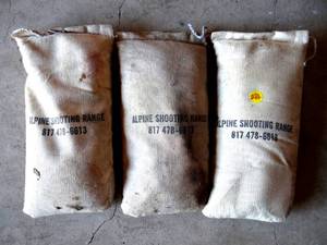 lot 286 image: LOT OF 3 - ALPINE SHOOTING RANGE SANDBAGS