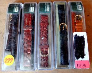 lot 299 image: NEW - GUESS WATCH BANDS 14mm - RETAIL $13.50 EACH (5X$)