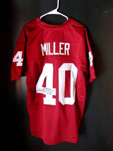 lot 310 image: BIG $ ITEM - TEXAS A&M JSA AUTHENTICATED VON MILLER AUTOGRAPHED JERSEY (NFL BILLSRAMSBRONCOS)