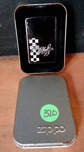 lot 320 image: VINTAGE ZIPPO DALE EARNHART LIGHTER WITH CASE