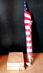 lot 336 image: Ametek Pressure Gauge, NOS Vintage, Original Box C 5105 (LOT OF 2) & American Flag