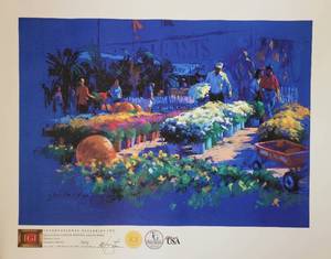lot 30 image: EXCLUSIVE LIMITED EDITION 5641000 GICLEE ITEM #9092 FARMERS MARKET BY STEVE GREY. MEASURES 14 X 20. HAS NEVER BEEN FRAMED. CHECK IT OUT