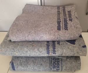 lot 21 image: (3) MOVING  FURNITURE BLANKETS AS SHOWN. (SOLD 3 X THE MONEY)