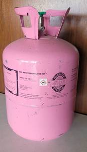 lot 14 image: CAN OF 410A REFRIGERANT AS SHOWN. APPEARS TO HAVE APPROX. 6 POUNDS LEFT.